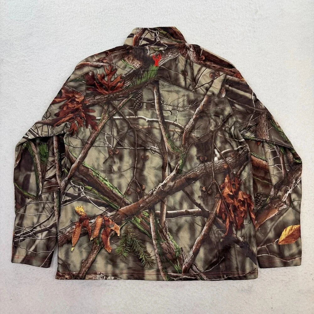 Huntworth Men's Camouflage Oak 1/4 Zip Long Sleeve Jacket Size Medium